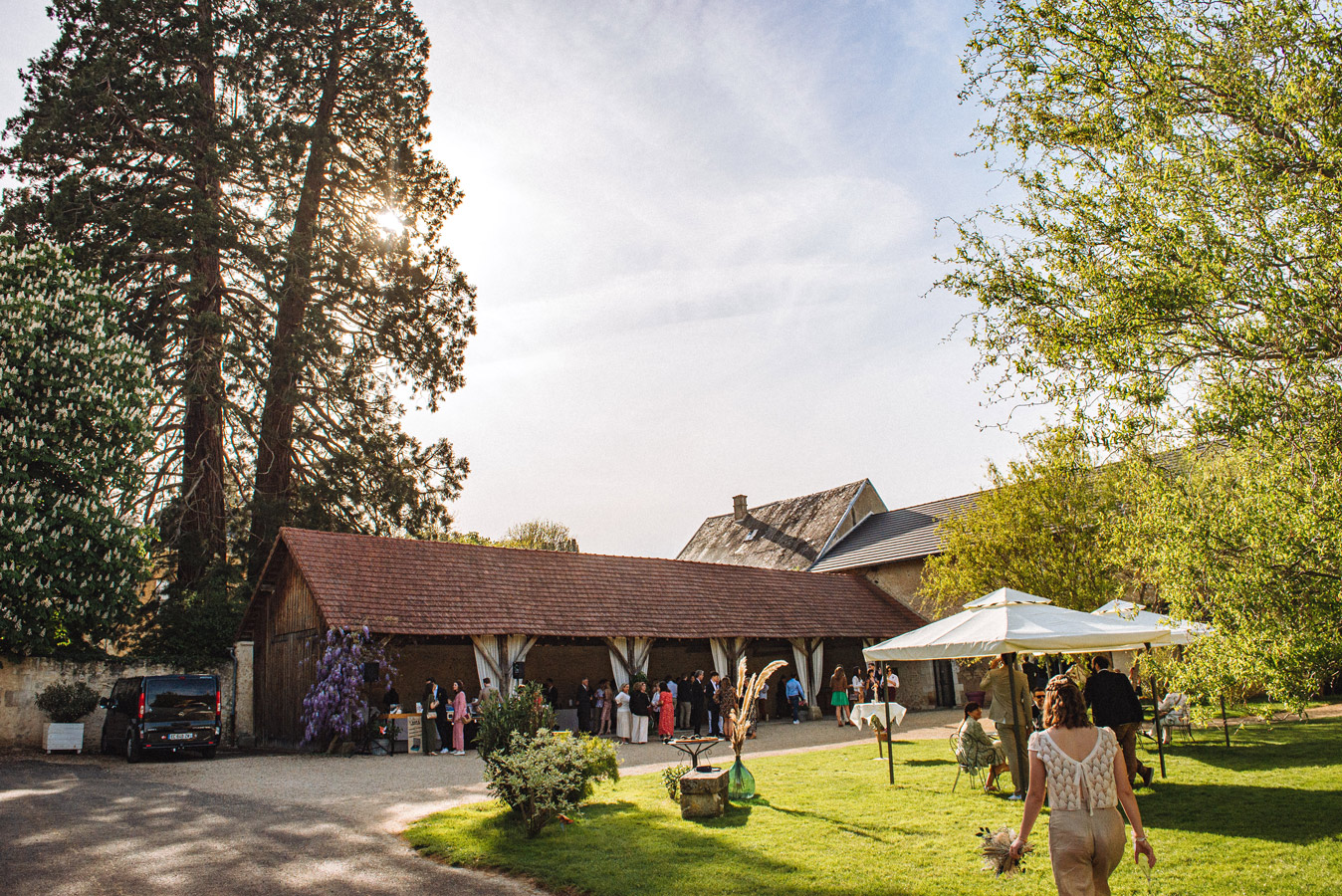 Vin d'honneur de mariage à la Ferme du Bois la Dame à Festigny dans l’Yonne en Bourgogne